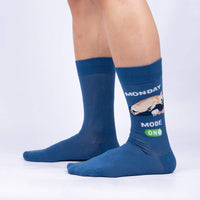 Sock it to Me Monday Mode, On Mens Crew Socks