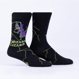 Sock it to Me Wizard Lizard Mens Crew Socks