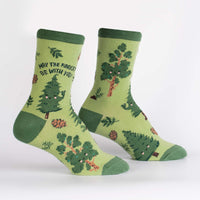 Sock it to Me May The Forest Be With You Womens Crew Socks