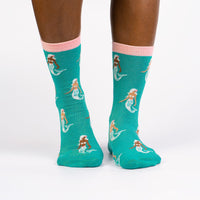 Sock it to Me Mermaid To Be Friends Womens Crew Socks