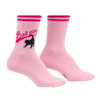 Sock it to Me Bad Ass Cat Womens Crew Socks