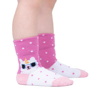 Sock it to Me Llama-corn Junior Turn Cuff Crew Socks