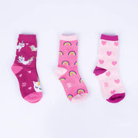 Sock it to Me Look at Meow Junior Crew Socks 3-Pack