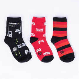 Sock it to Me Game On Youth Crew Socks 3-Pack