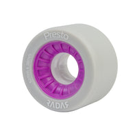 Radar Presto Wheels 62mm Narrow w White Hub 4 Pack