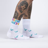 Sock it to Me Dino-Mite Turn Cuff Crew Socks