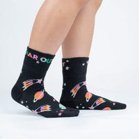 Sock it to Me Far Out Turn Cuff Crew Socks