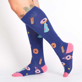 Sock it to Me Glazed Galaxy Stretch Knee High Socks