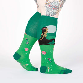 Sock it to Me Moonlight Mermaid Stretch Knee High Socks