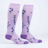 Sock it to Me Bees & Lavender Stretch Knee High Socks