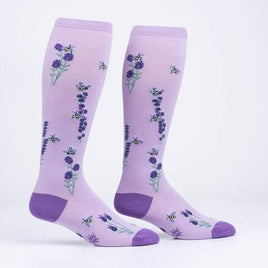 Sock it to Me Bees & Lavender Stretch Knee High Socks