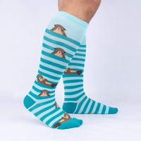 Sock it to Me My Otter Foot Stretch Knee High Socks