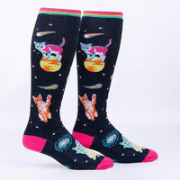 Sock it to Me Space Cats Stretch Knee High Socks