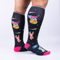 Sock it to Me Space Cats Stretch Knee High Socks