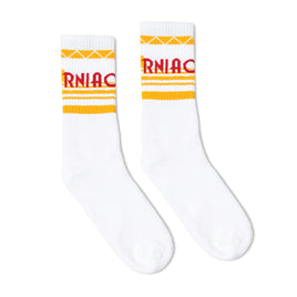 SOCCO Cali Sun | White Mid Socks