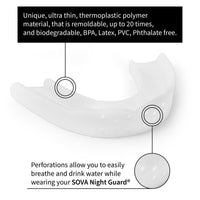 SISU Sova Night Mouth Guard White Adult with Case