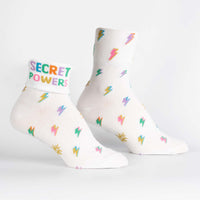 Sock it to Me Secret Powers Turn Cuff Crew Socks