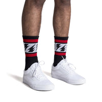 SOCCO Mike Vallely Lightning Bolt | Black Mid Socks