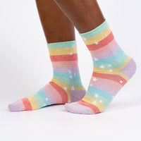 Sock it to Me Stay Golden Turn Cuff Crew Socks