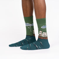 Sock it to Me Stormy Seas Mens Crew Socks