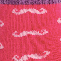 Sock it to Me Pink Mustache Toddler Crew Socks