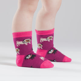 Sock it to Me Pug Life Toddler Crew Socks