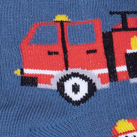 Sock it to Me Fire Truck Pup Junior Crew Socks