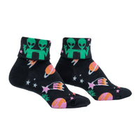 Sock it to Me Far Out Turn Cuff Crew Socks