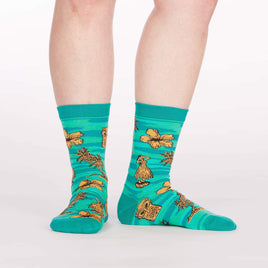 Sock it to Me Tiki Toes Womens Crew Socks