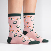 Sock it to Me Womens Sushi Womens Crew Socks