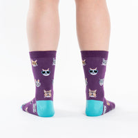 Sock it to Me Smarty Cats Womens Crew Socks