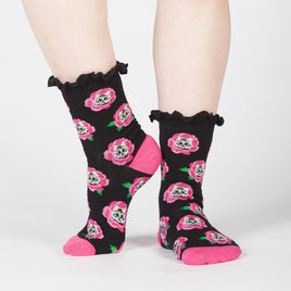 Sock it to Me Cat Buds Womens Crew Socks