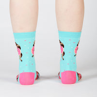 Sock it to Me Snackin' Sloth Womens Crew Socks