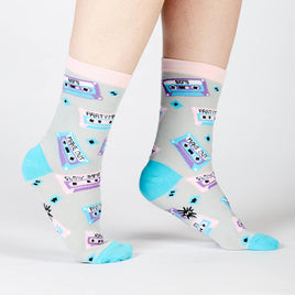 Sock it to Me Mixtapes Womens Crew Socks