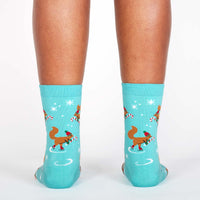 Sock it to Me Peppermint Squirrels Womens Crew