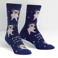 Sock it to Me Pugston, We Have A Problem Womens Crew Socks