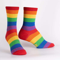 Sock it to Me Radiant Rainbow Womens Crew Socks