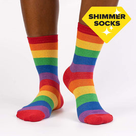 Sock it to Me Radiant Rainbow Womens Crew Socks