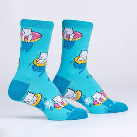 Sock it to Me Hangin' Meowt Womens Crew Socks