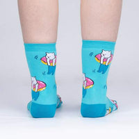 Sock it to Me Hangin' Meowt Womens Crew Socks