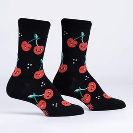 Sock it to Me Mon Cherry Womens Crew Socks