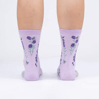 Sock it to Me Bees and Lavender Womens Crew Socks