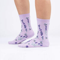 Sock it to Me Bees and Lavender Womens Crew Socks