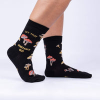 Sock it to Me Let that Shiitake Go Womens Crew Socks