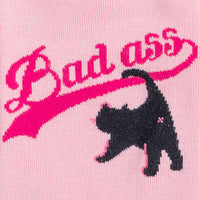 Sock it to Me Bad Ass Cat Womens Crew Socks