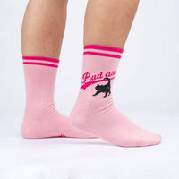 Sock it to Me Bad Ass Cat Womens Crew Socks