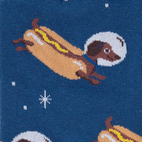 Sock it to Me Weiner Dogs, In Space!  Womens Crew Socks