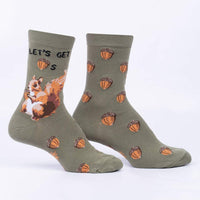 Sock it to Me Let's Get Nuts Womens Crew Socks