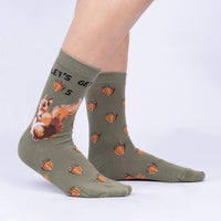 Sock it to Me Let's Get Nuts Womens Crew Socks