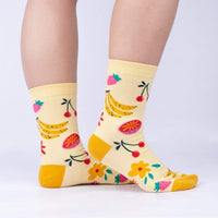 Sock it to Me Fruity Bloom Womens Crew Socks